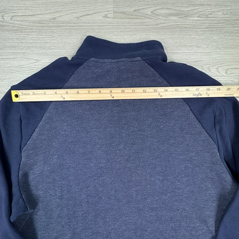 Calvin Klein Men's Pullover Quarter Zip Blue‎ XL Heathered Raglan Sweatshirt